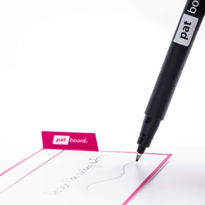Marcador no permanente PATboard negro - Escribe en la tarjeta de tareas, fácil de limpiar