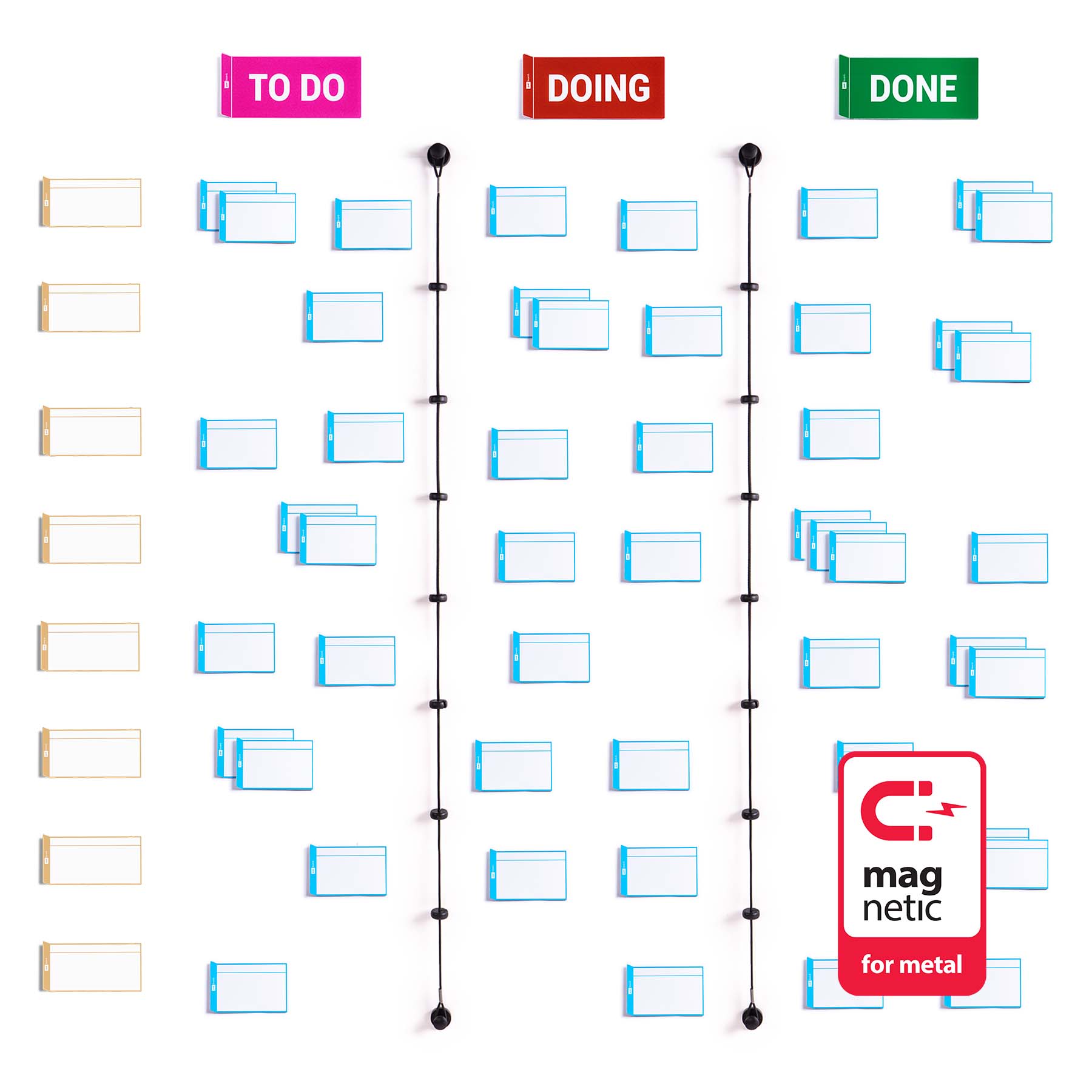 Aimants pour tableau scrum kanban – ensemble complet d'outils – PATboard