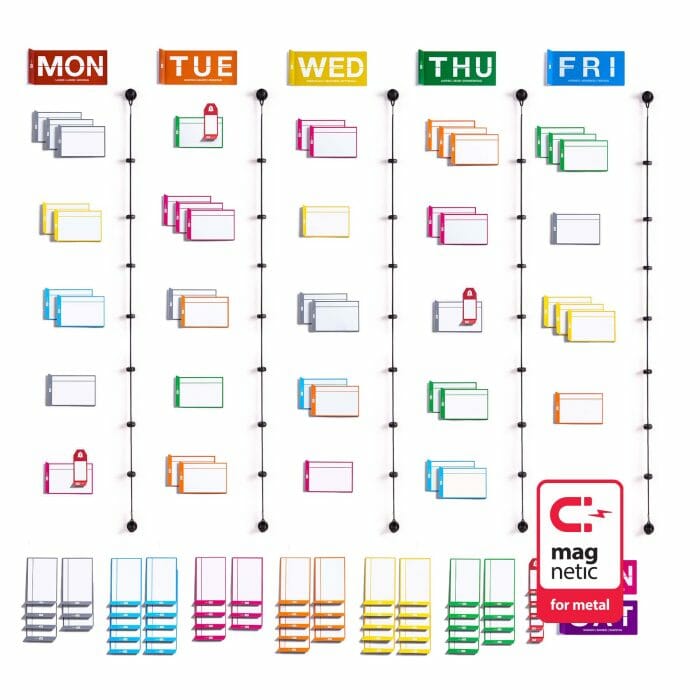 Agile weekly planner board set - full