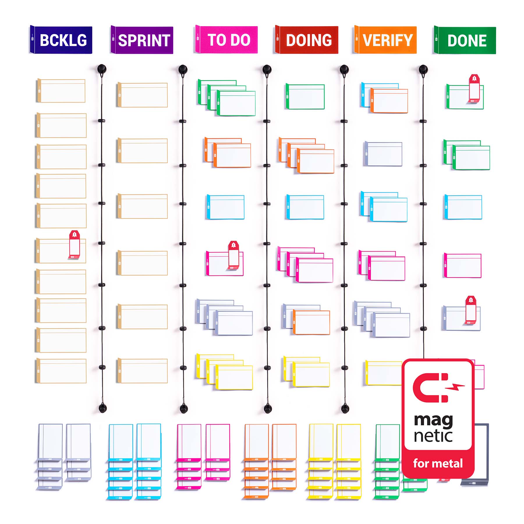  pmxboard Kanban Board Magnetic Kit, Scrum Board