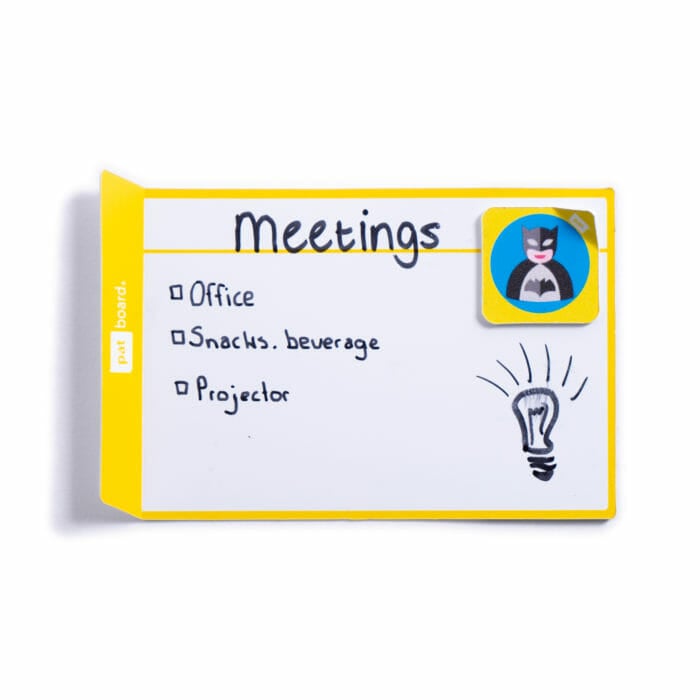 PATboard team icons members - for scrum and kanban board - TASKcard yellow with batman
