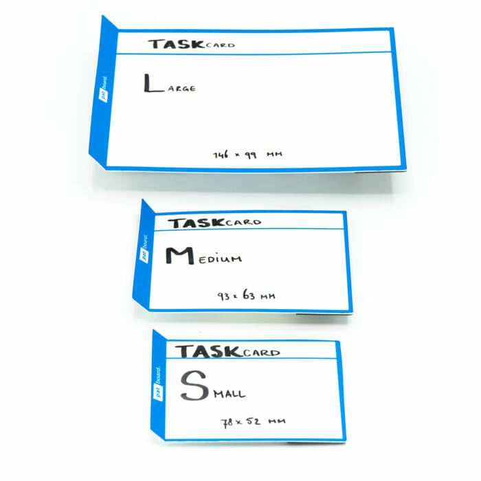 PATboard TASK kaarten magnetisch notities vergelijken S/M/L - Voor scrum board of kanban board