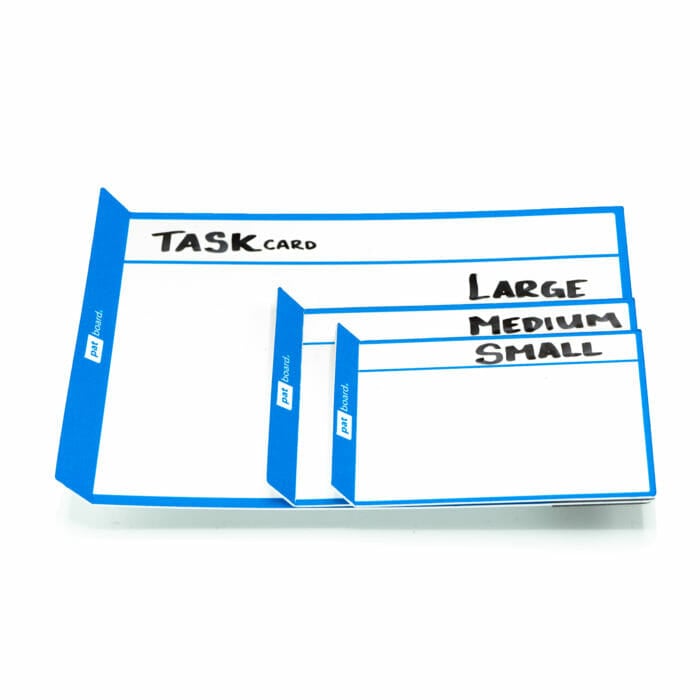 PATboard TASKcards magnetic notes compare S/M/L - For scrum board or kanban board