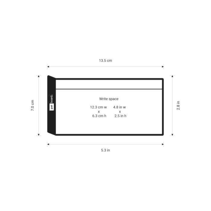 PATboard Magnetische Stagekaarten - In centimeters en inches