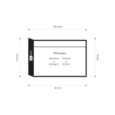 PATboard TASKcards medium sizes - In centimeters and inches