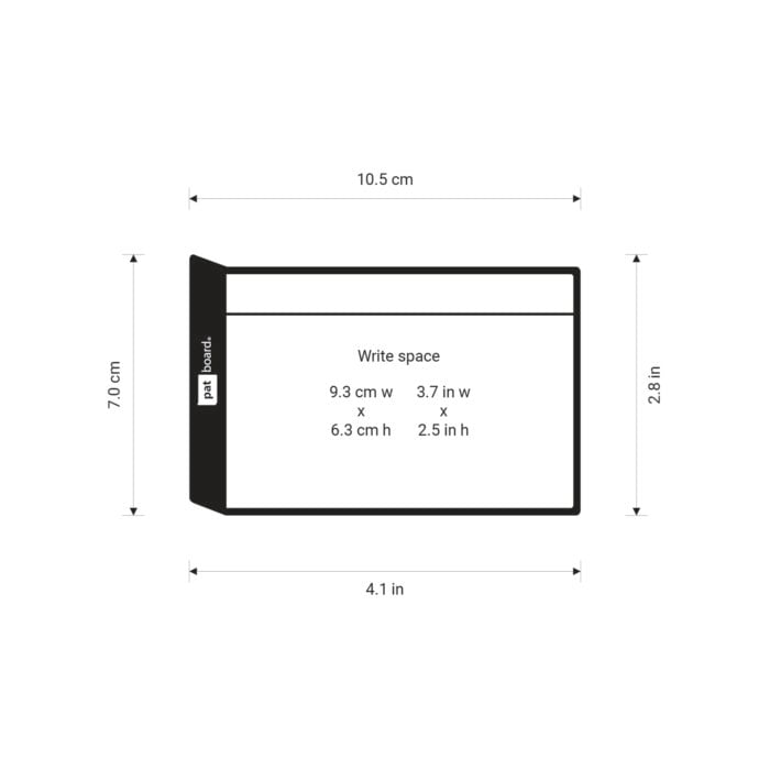 PATboard TASKKaarten Medium - In centimeters en inches