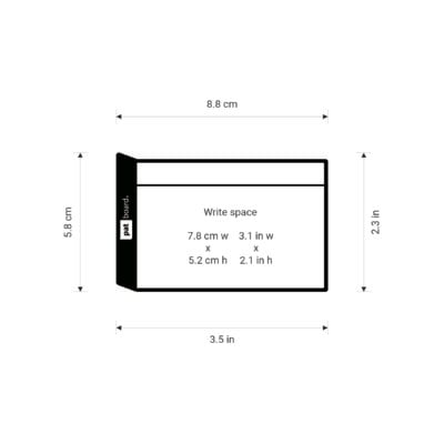 PATboard TASKcards small sizes - In centimeters and inches