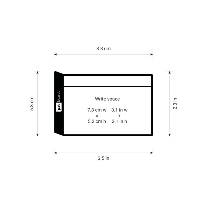 PATboard TASKcards de petite taille - En centimètres et en pouces