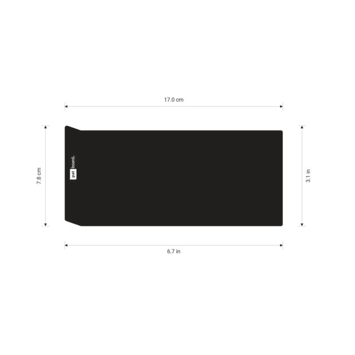 PATboard COLUMNcards sizes - In centimeters and inches