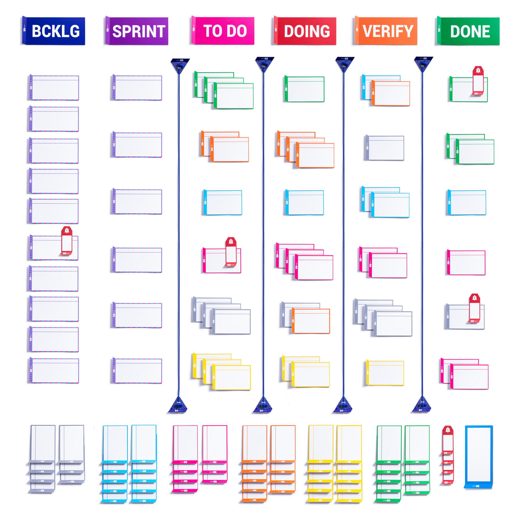 Aimants pour tableau scrum kanban – ensemble complet d'outils – PATboard