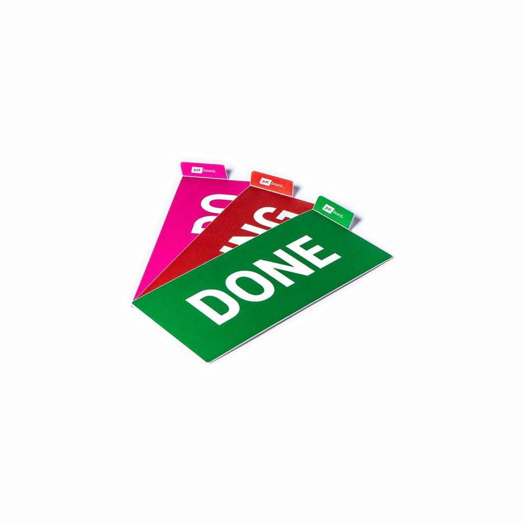 3x Column Cards scrum kanban - nanocups for glass | To Do/Doing/Done