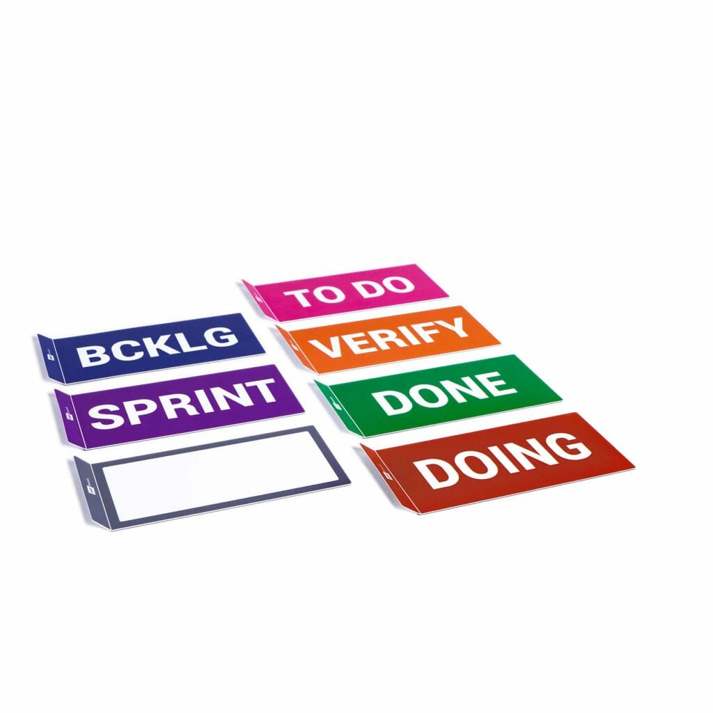 PATboard Magnetic Scrum Board Cards - To Do, Doing, Done Column Set For Kanban Organization