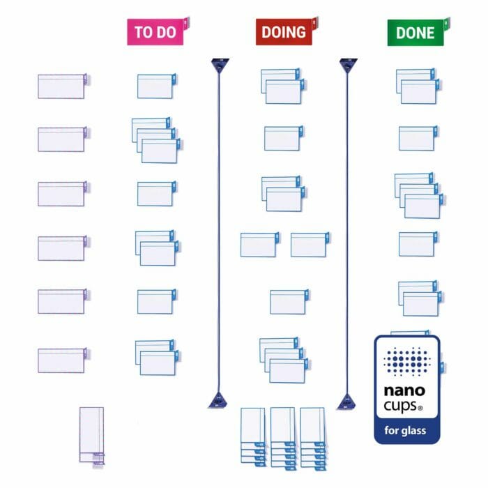 Basic scrum kanban board kit - nanocups for glass - Image 4