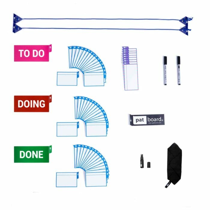 Basic scrum kanban board kit - nanocups for glass