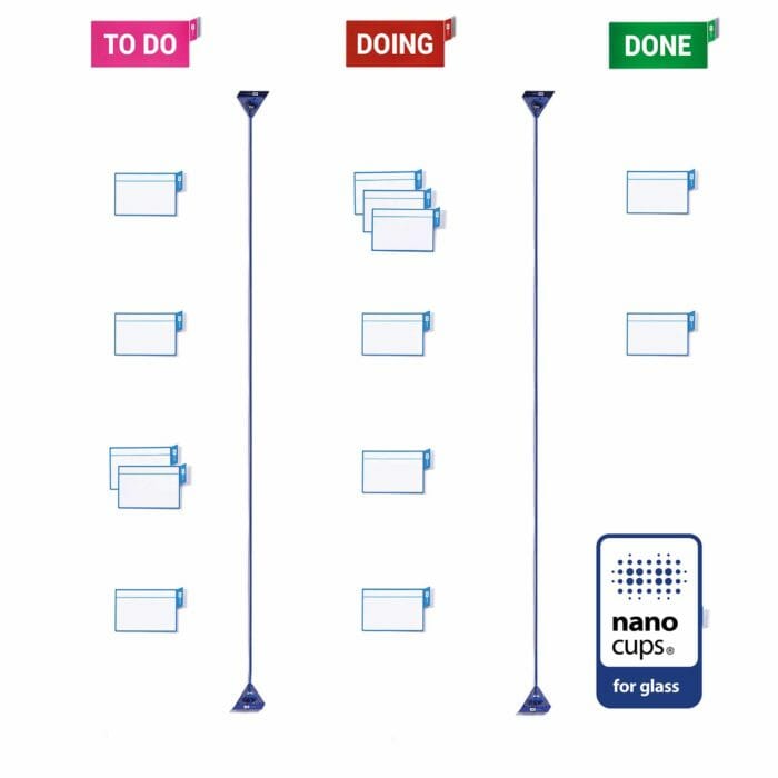 Home scrum kanban board kit - nanocups for glass - Image 3