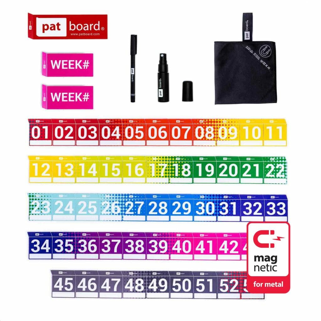 Week Board Tag Planning weeknumber set - PATboard
