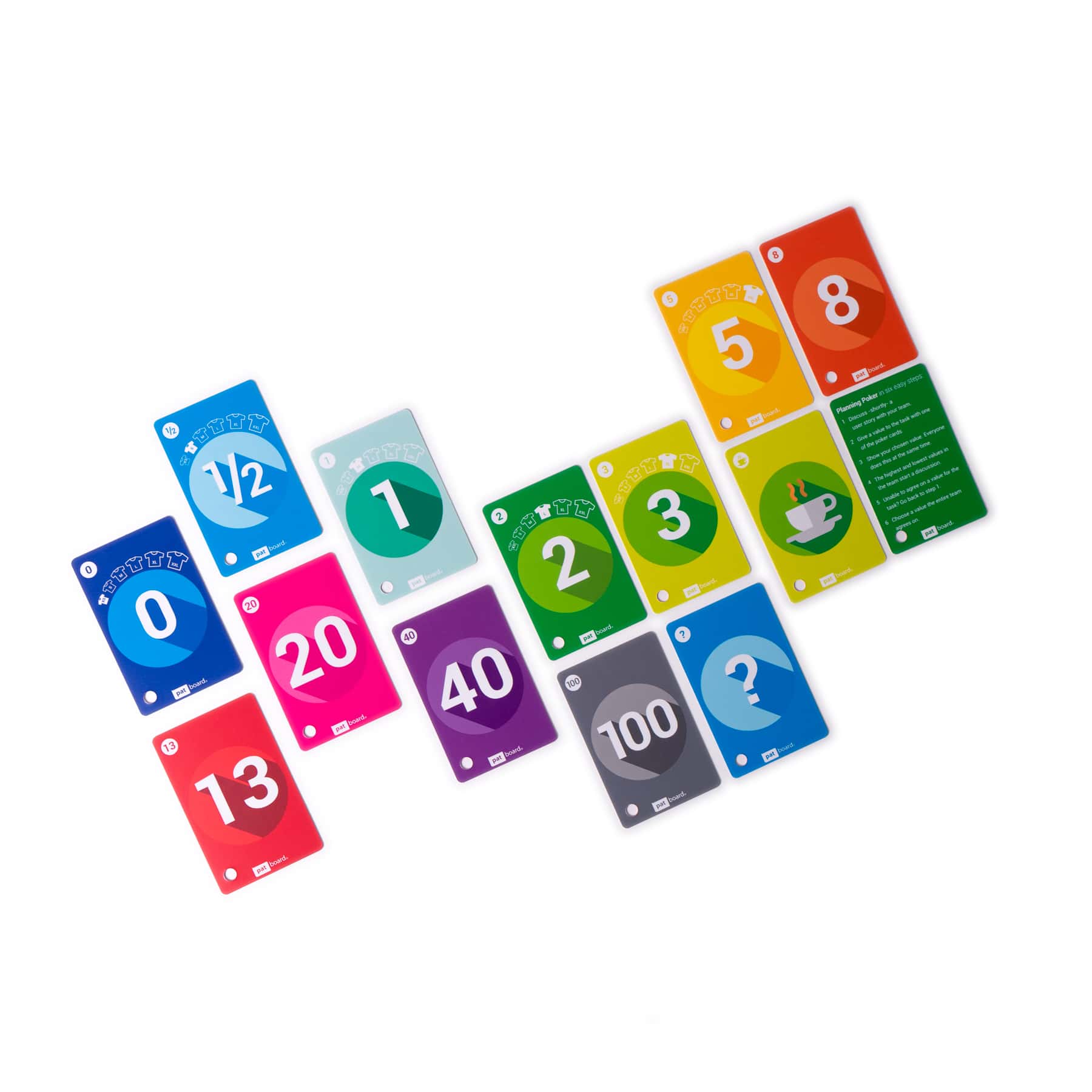 Foto Oplossen Lengtegraad Agile scrum set - Planning Poker Cards 4x - PATboard