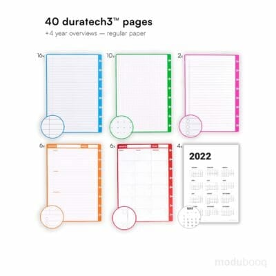 wiederverwendbares notizbuch smart notebook rocketbook bullet journal planer produktivität creavivity a5 wiederbeschreibbar separate seiten kalender woche monat