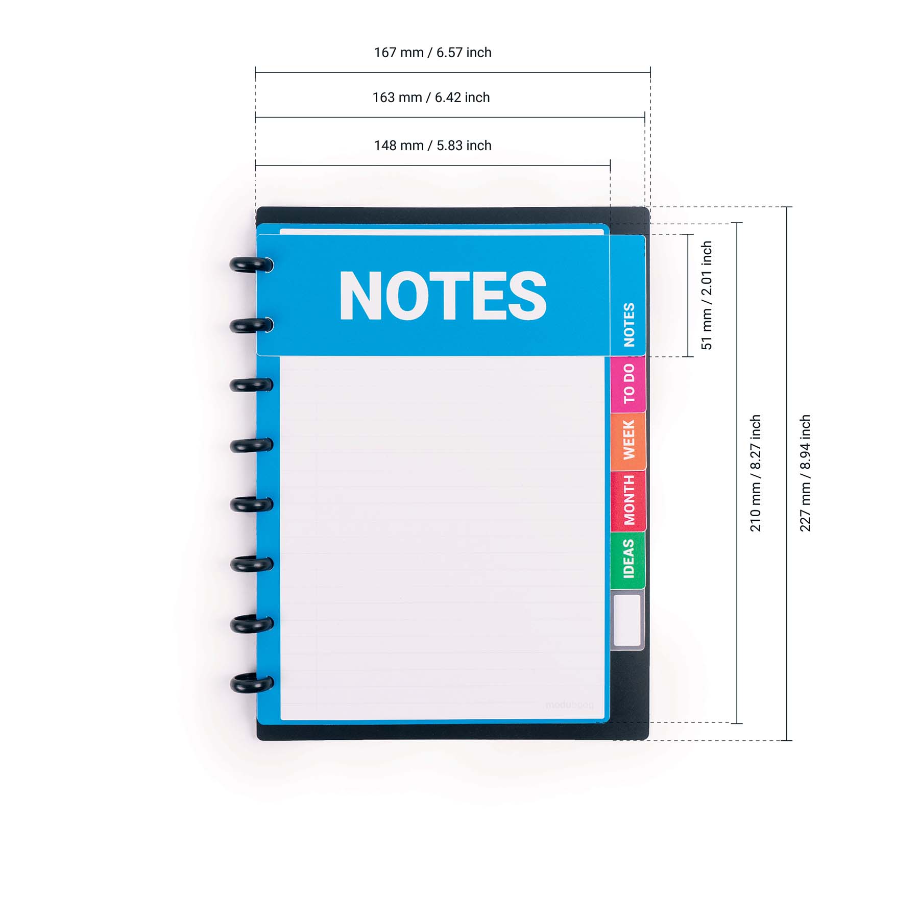 Modubooq™ notes - cahier intelligent modulaire réutilisable A5 -. PATboard