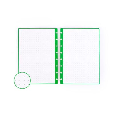 cuaderno reutilizable productividad rocketbook páginas de cuaderno escritura bullet journal planner dots