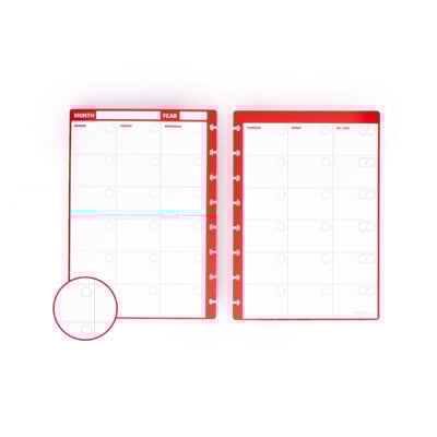 red monthly pages reusable notebook productivity rocketbook notebook pages writing bullet journal planner