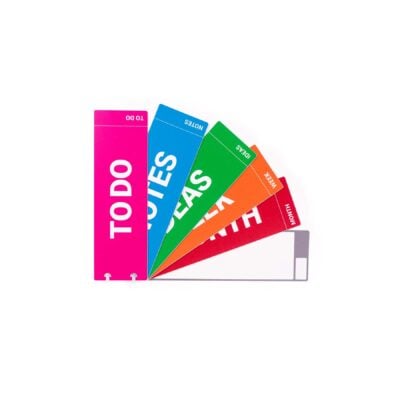 onglets colorés couleurs colorées couleurs réutilisables carnet de notes productivité rocketbook pages de carnet de notes écriture bullet journal planner