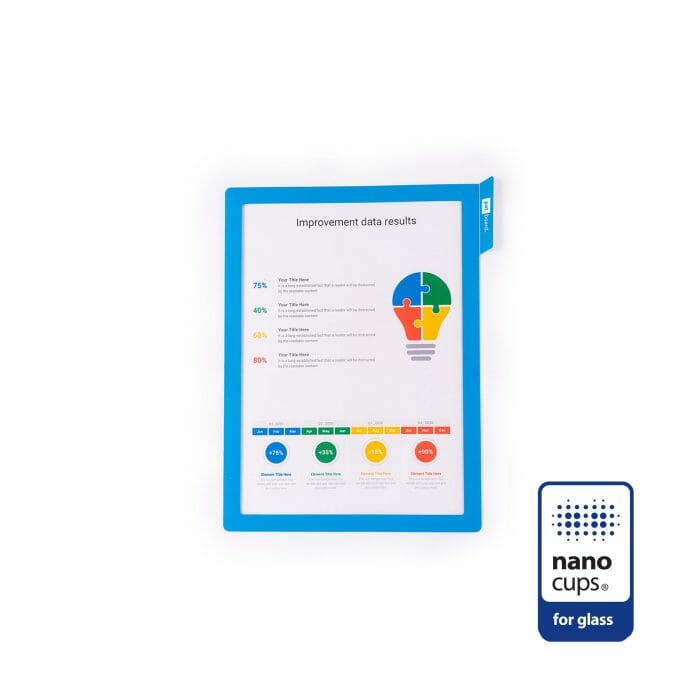 Document Holder A4 - blue - nanocups for glass - Image 2